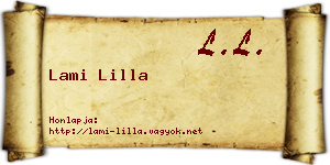 Lami Lilla névjegykártya